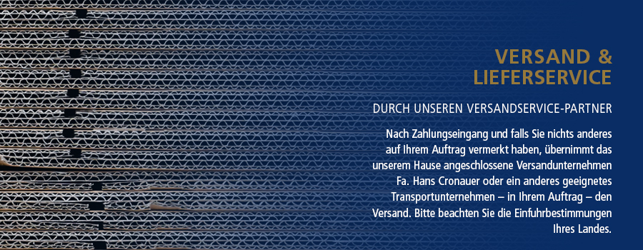 Versand und Lieferservice durch unser Partnerunternehmen.
