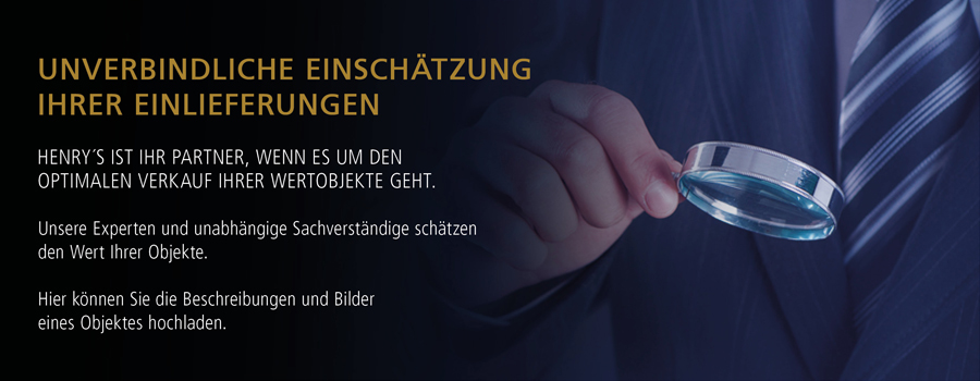 Unverbindliche Einschätzung Ihrer Objekte zur Einlieferung in unsere Auktionen.