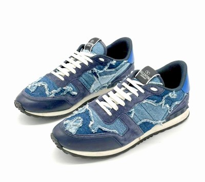 VALENTINO SNEAKER VINTAGE J25 -Veloursleder / Leder / Jeansstoff ...