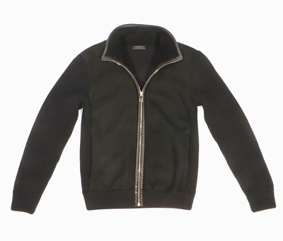 PRADA  Strickjacke aus Leder und Wolle