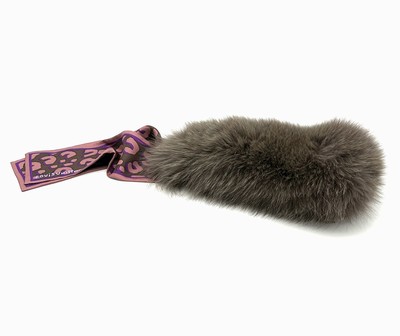 LOUIS VUITTON SCHAL PELZ VINTAGE F26 -100 % Seide ...