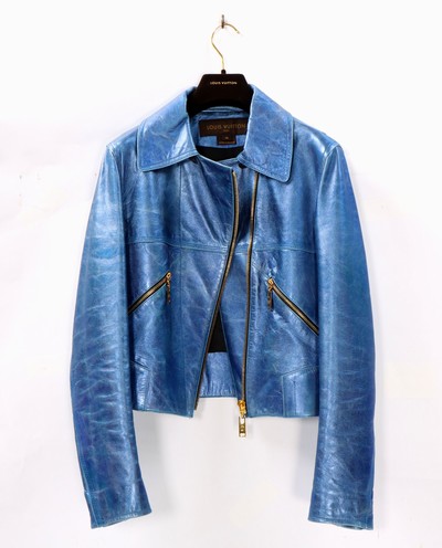 LOUIS VUITTON LEDER- JACKE PELZKRAGEN VINTAGE M26 -Lammleder ...