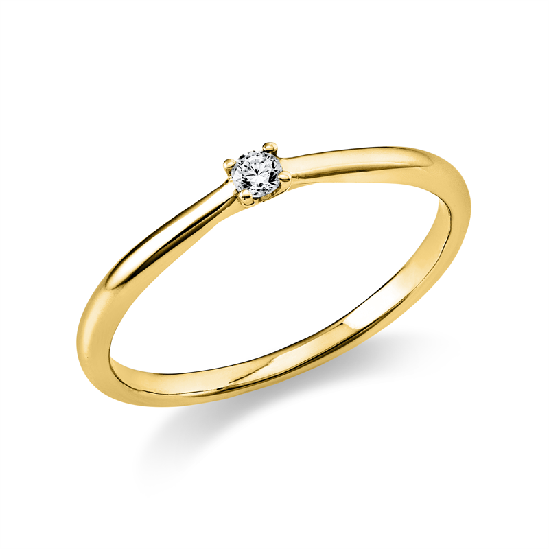 Image 90000002 - Ring 4er-Krappe 14 kt GG, 1 Brill. 0,05 ct, TW-si, Weite:56 =*=*= Unterkategorie: ...