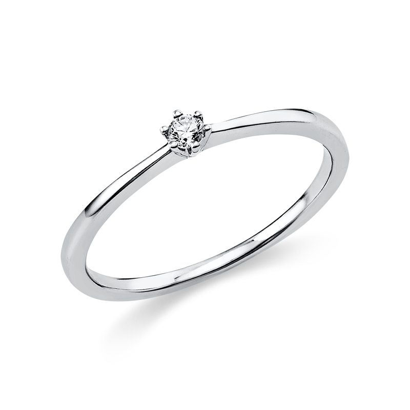 Image 90000054 - Ring 6er-Krappe 14 kt WG, 1 Brill. 0,05 ct, TW-si, Weite:58 =*=*= Unterkategorie: ...