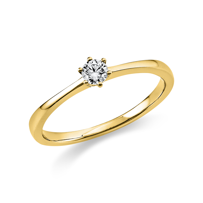 Image 90000058 - Ring 6er-Krappe 14 kt GG, 1 Brill. 0,15 ct, TW-si, Weite:56 =*=*= Unterkategorie: ...