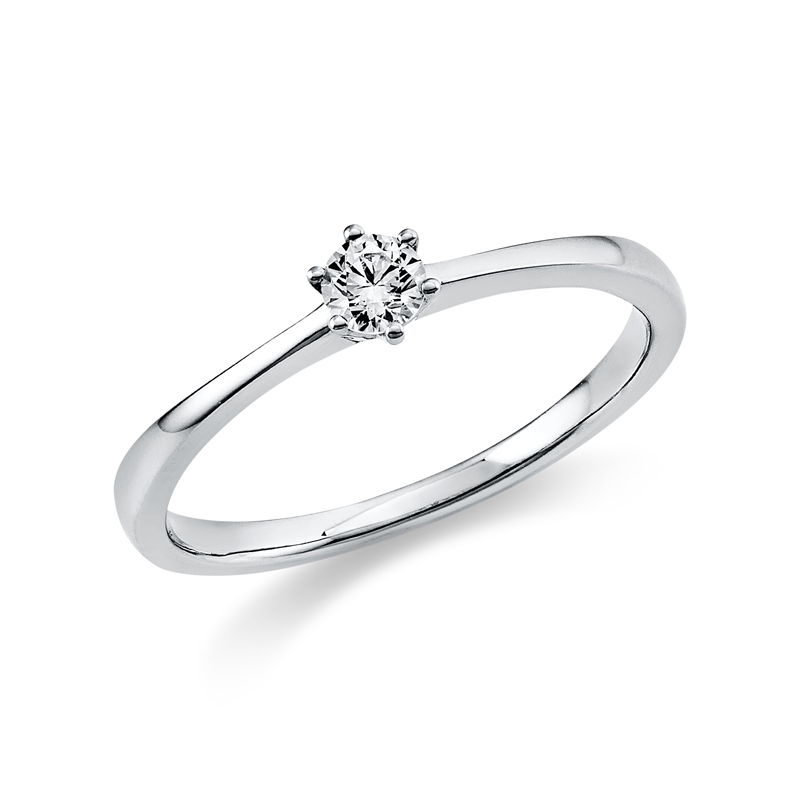 Image 90000061 - Ring 6er-Krappe 14 kt WG, 1 Brill. 0,15 ct, TW-si, Weite:56 =*=*= Unterkategorie: ...