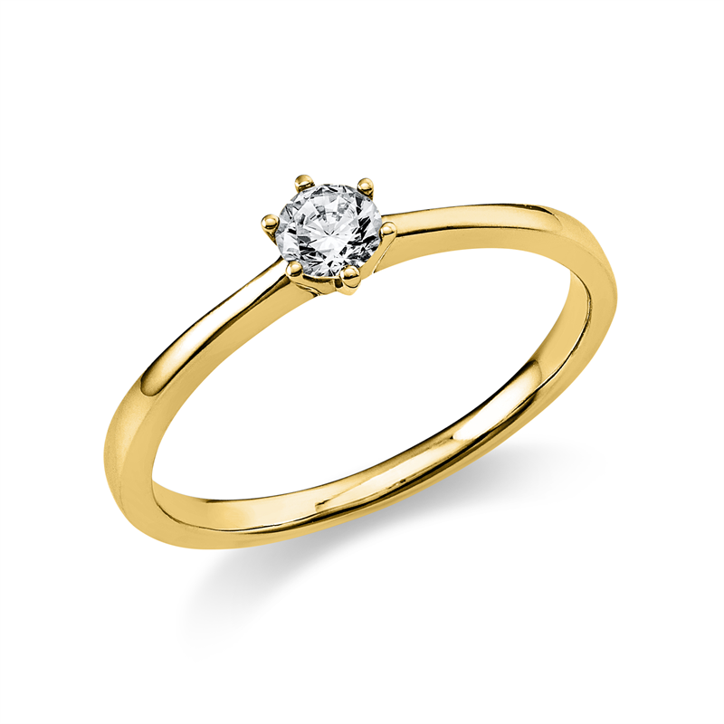 Image 90000063 - Ring 6er-Krappe 14 kt GG, 1 Brill. 0,20 ct, TW-si, Weite:53 =*=*= Unterkategorie: ...