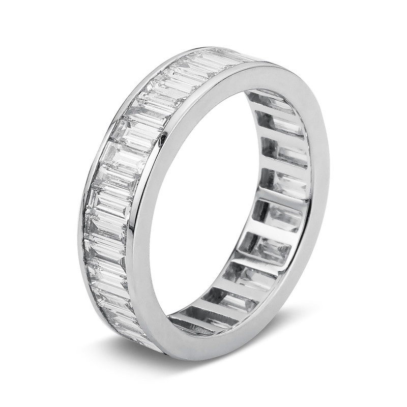 Image 90000070 - Ring 18 kt WG, 43 Baguette 3,18 ct, TW-si, H:2,2 mm, B:5,2 mm, ...