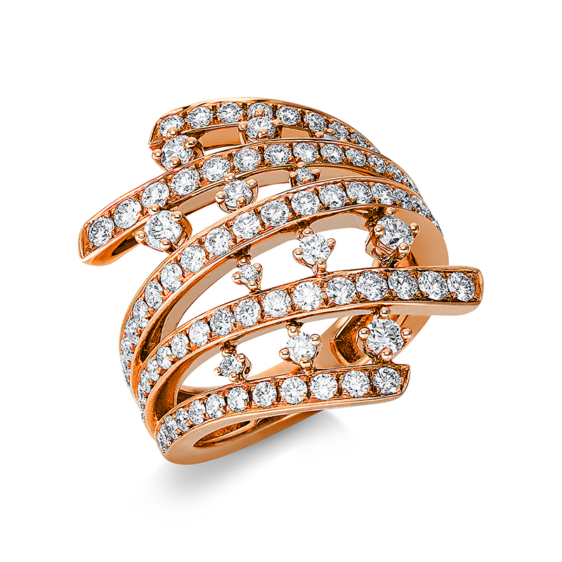 Image 90000095 - Ring 18 kt RG, 91 Brillanten 2,05 ct, TW-si, B:22,4 mm, Weite:53 =*=*= Unterkategorie: ...