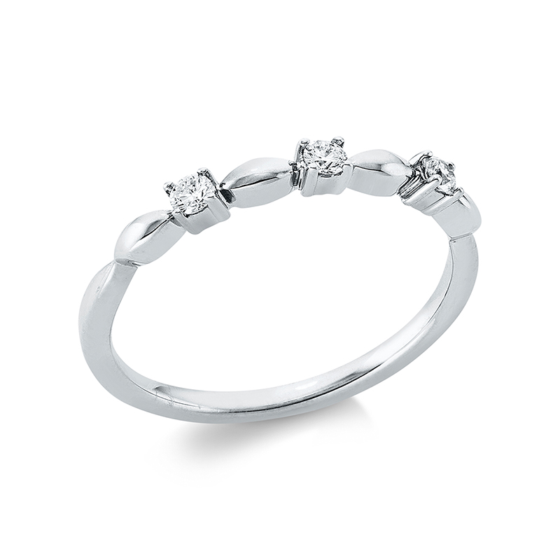 Image 90000100 - Ring 18 kt WG, 3 Brillanten 0,13 ct, TW-vsi, Weite:54 =*=*= Unterkategorie: Modern ...