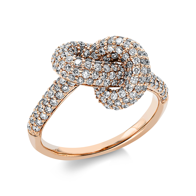 Image 90000108 - Ring 18 kt RG, 216 Brillanten 1,36 ct, TW-si, Weite:54 =*=*= Unterkategorie: Pavé, ...