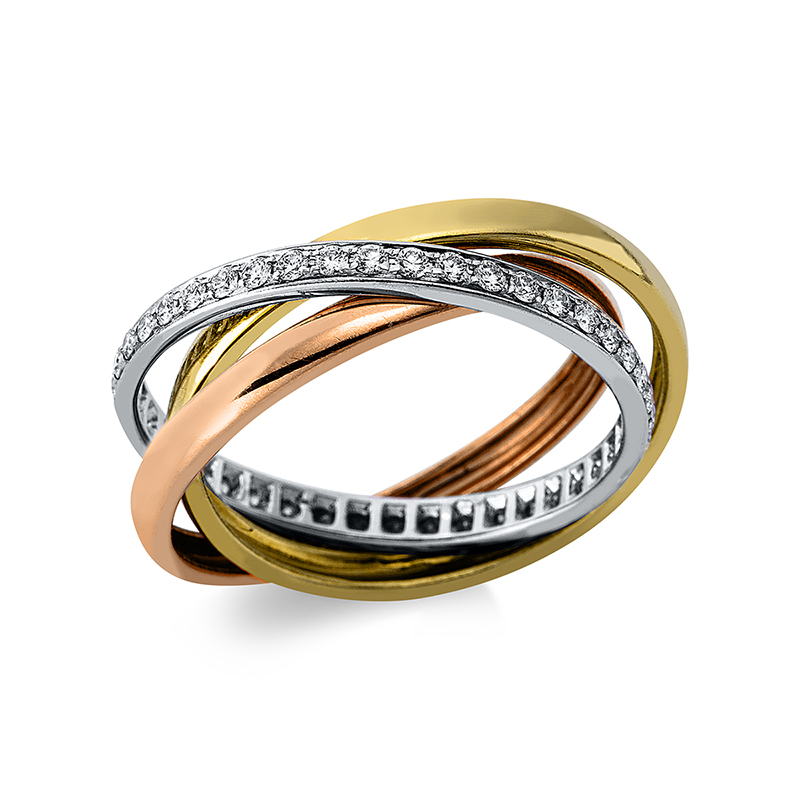 Image 90000126 - Ring 18 kt WG GG RG, 42 Brillanten 0,39 ct, TW-vsi, Weite:53 =*=*= Unterkategorie: ...