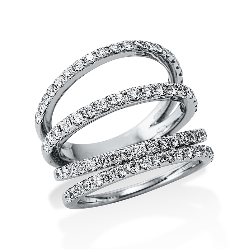 Image 90000128 - Ring 18 kt WG, 74 Brillanten 1,39 ct, TW-si, B:18,1 mm, Weite:53 =*=*= Unterkategorie: ...