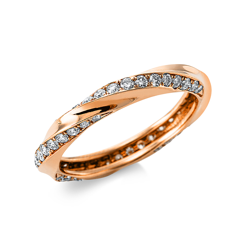 Image Ring 18 kt RG, 56 Brillanten 0,72 ct, TW-vsi, Weite:53