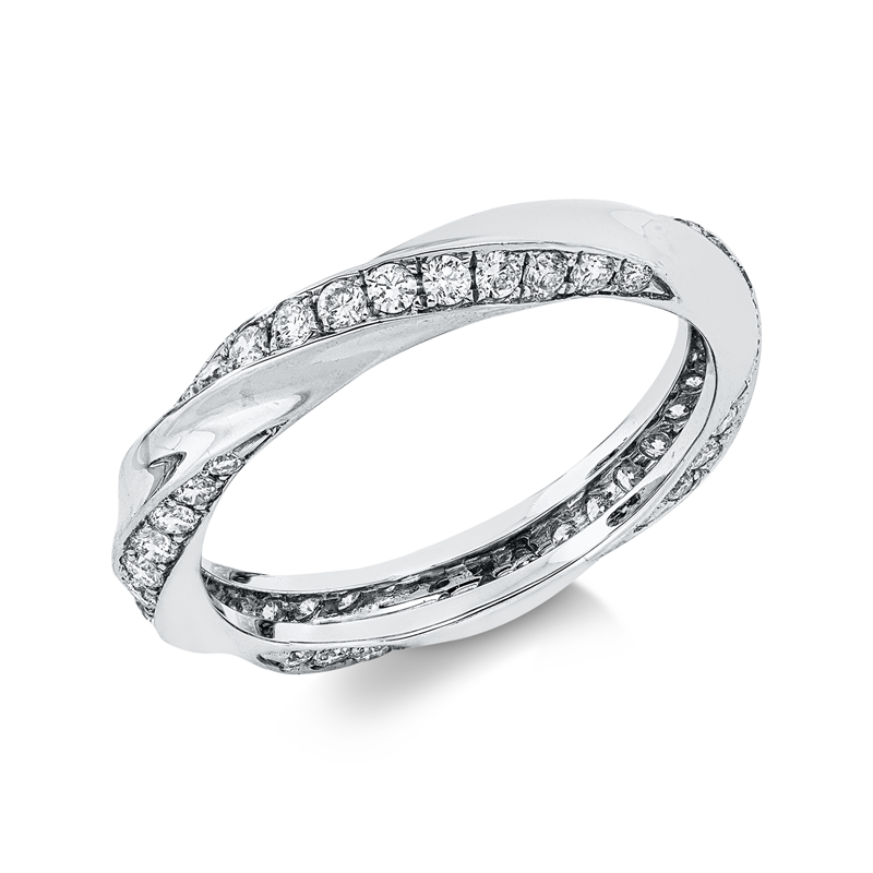Image Ring 18 kt WG, 56 Brillanten 0,72 ct, TW-vsi, Weite:53