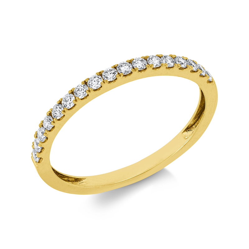 Image Ring 18 kt GG, 17 Brillanten 0,25 ct, TW-vsi, B:1,7 mm, Weite:53