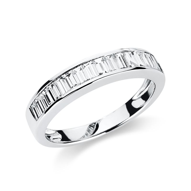 Image Ring 18 kt WG, 20 Baguette 0,66 ct, TW-si, B:3,5 mm, Weite:60