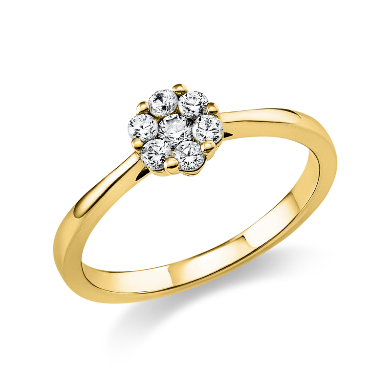 Image 90000172 - Ring 18 kt GG, 7 Brillanten 0,27 ct, TW-si, Ø:6,0 mm, Weite:60 =*=*= Unterkategorie: ...