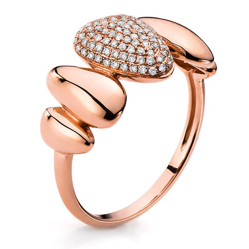 Image 90000231 - Ring 14 kt RG, 95 Brillanten 0,23 ct, TW-si, Weite:54 =*=*= Unterkategorie: Pavé, ...