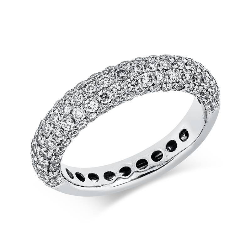 Image 90000232 - Ring 18 kt WG, 107 Brillanten 1,29 ct, TW-vsi/si, Weite:52 =*=*= Unterkategorie: Pavé, ...