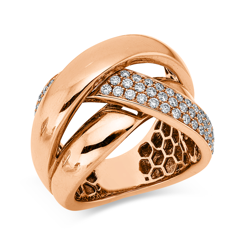 Image 90000297 - Ring 18 kt RG, 68 Brillanten 0,71 ct, TW-si, B:15,1 mm, Weite:53 =*=*= Unterkategorie: ...