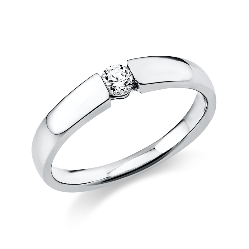 Image 90000302 - Ring 14 kt WG, 1 Brill. 0,15 ct, TW-si2, Weite:54 =*=*= Unterkategorie: Solitaire, ...