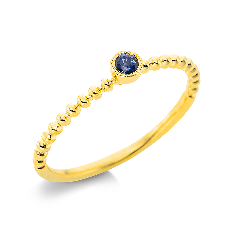 Image 90000314 - Ring Zarge 18 kt GG, 1 Saphir 0,09 ct blau, H:3,2 mm, B:3,2 mm, ...