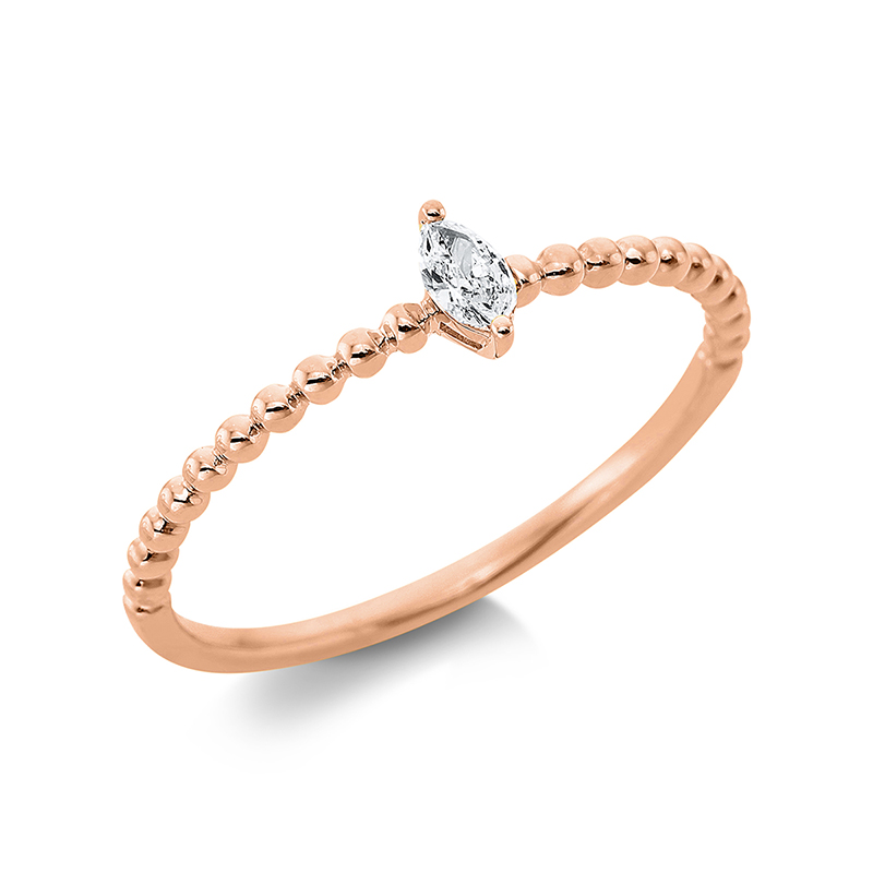 Image 90000318 - Ring 18 kt RG, 1 Navette 0,08 ct, TW-vsi, H:2,2 mm, B:4,7 mm, ...
