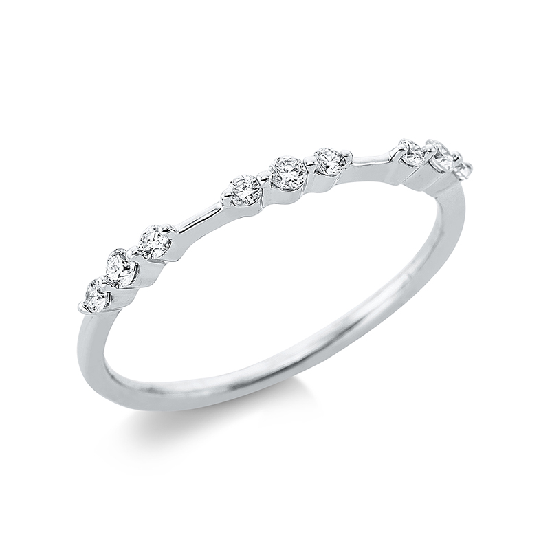 Image 90000324 - Ring 18 kt WG, 9 Brillanten 0,16 ct, TW-si, Weite:53 =*=*= Unterkategorie: Modern ...