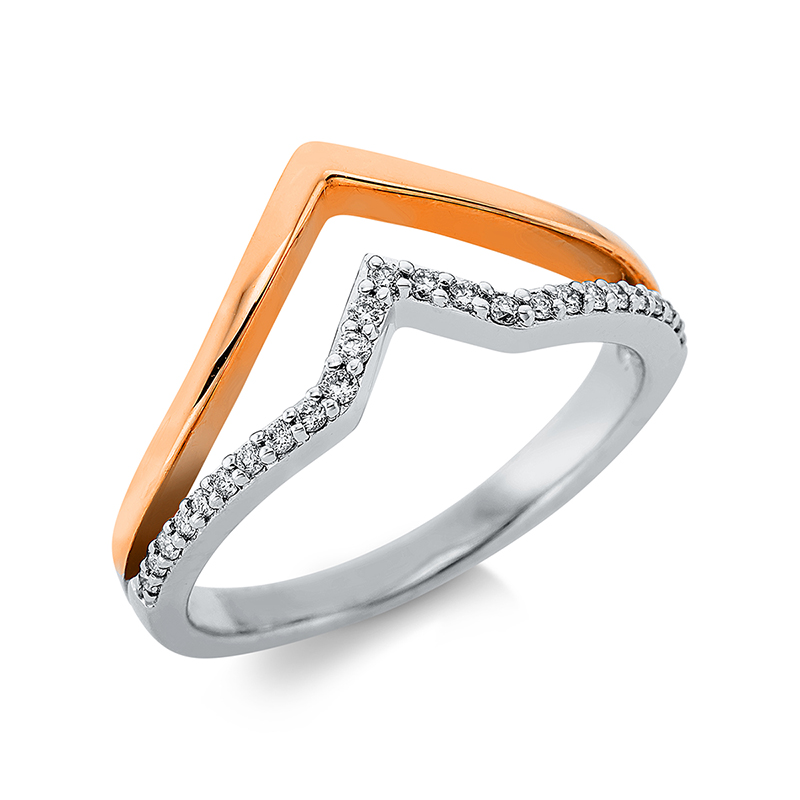 Image 90000332 - Ring 18 kt RG WG, 25 Brillanten 0,11 ct, TW-vsi, B:9,1 mm, ...