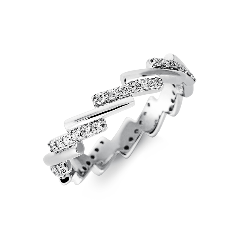 Image 90000334 - Ring 18 kt WG, 42 Brillanten 0,34 ct, TW-si, Weite:54 =*=*= Unterkategorie: Modern ...