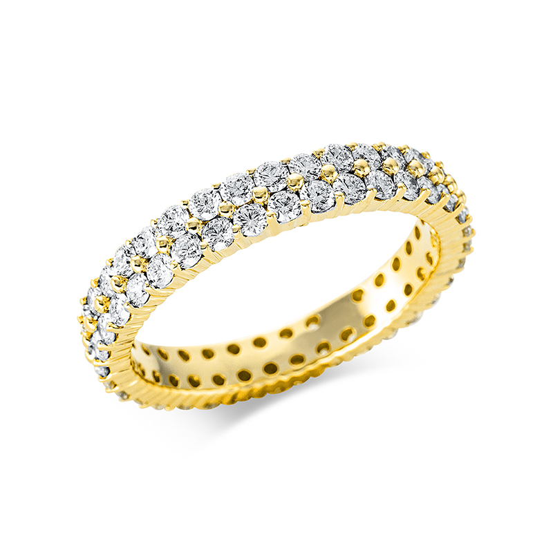 Image 90000337 - Ring 18 kt GG, 70 Brillanten 1,50 ct, TW-si, B:3,6 mm, Weite:54 =*=*= Unterkategorie: ...