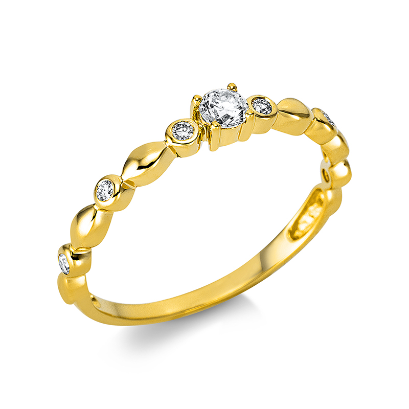 Image 90000348 - Ring 18 kt GG, 7 Brillanten 0,17 ct, TW-si, H:3,0 mm, B:3,0 mm, S:2,5 mm, ...