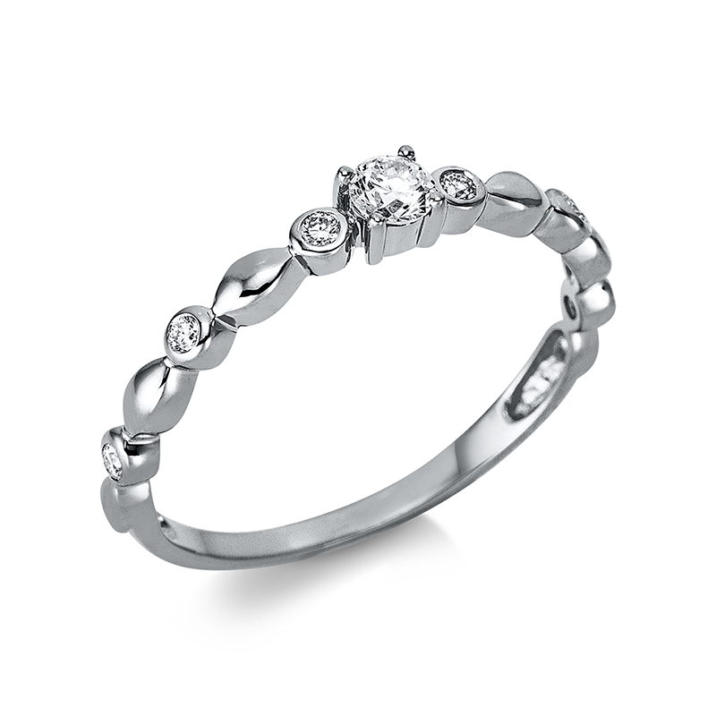 Image 90000349 - Ring 18 kt WG, 7 Brillanten 0,17 ct, TW-si, H:3,0 mm, B:3,0 mm, S:2,5 mm, ...