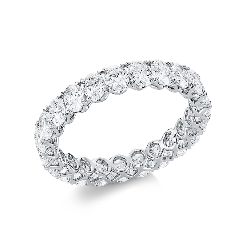 Image 90000365 - Ring 18 kt WG, 26 Oval 2,79 ct, TW-si, B:4,0 mm, S:2,6 mm, ...
