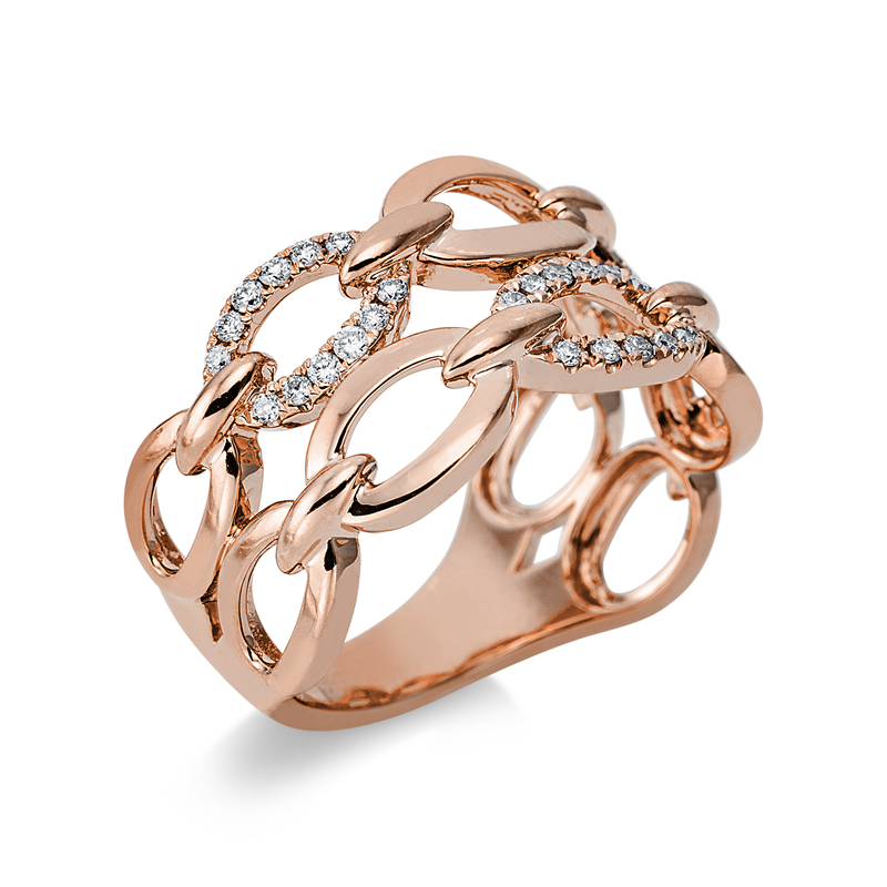 Image 90000380 - Ring 18 kt RG, 36 Brillanten 0,22 ct, TW-si, B:11,5 mm, Weite:53 =*=*= Unterkategorie: ...