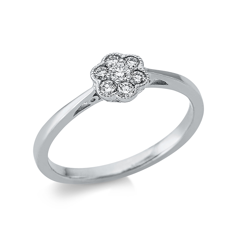 Image 90000387 - Ring 18 kt WG, 7 Brillanten 0,20 ct, TW-si, Weite:53 =*=*= Unterkategorie: Illusion ...