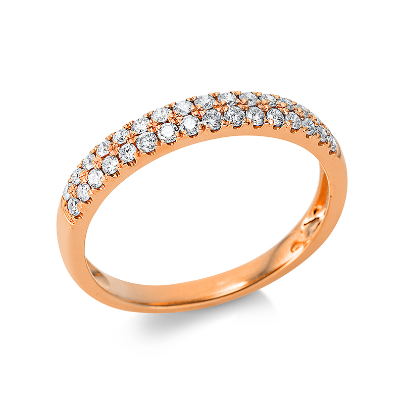 Image 90000401 - Ring 18 kt RG, 8 Brillanten 0,07 ct, TW-si, 24 Brillanten 0,24 ct, TW-si, ...