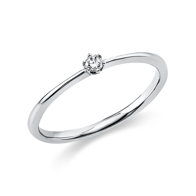 Image 90000413 - Ring 6er-Krappe 18 kt WG, 1 Brill. 0,05 ct, TW-si, Weite:54 =*=*= Unterkategorie: ...