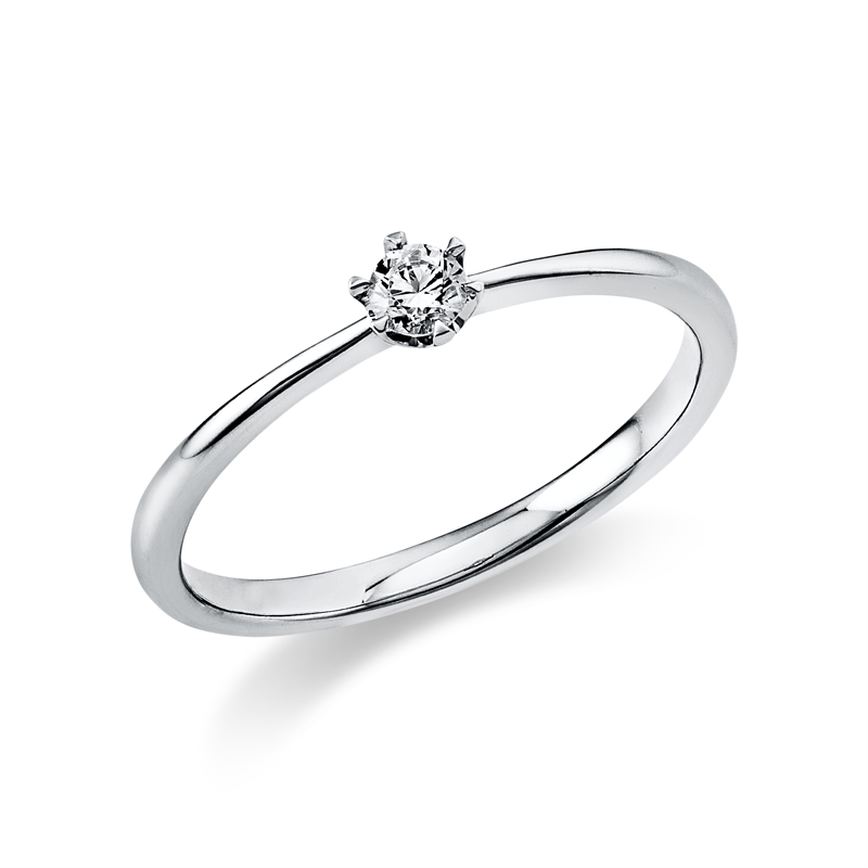 Image 90000415 - Ring 6er-Krappe 18 kt WG, 1 Brill. 0,10 ct, TW-si, Weite:56 =*=*= Unterkategorie: ...