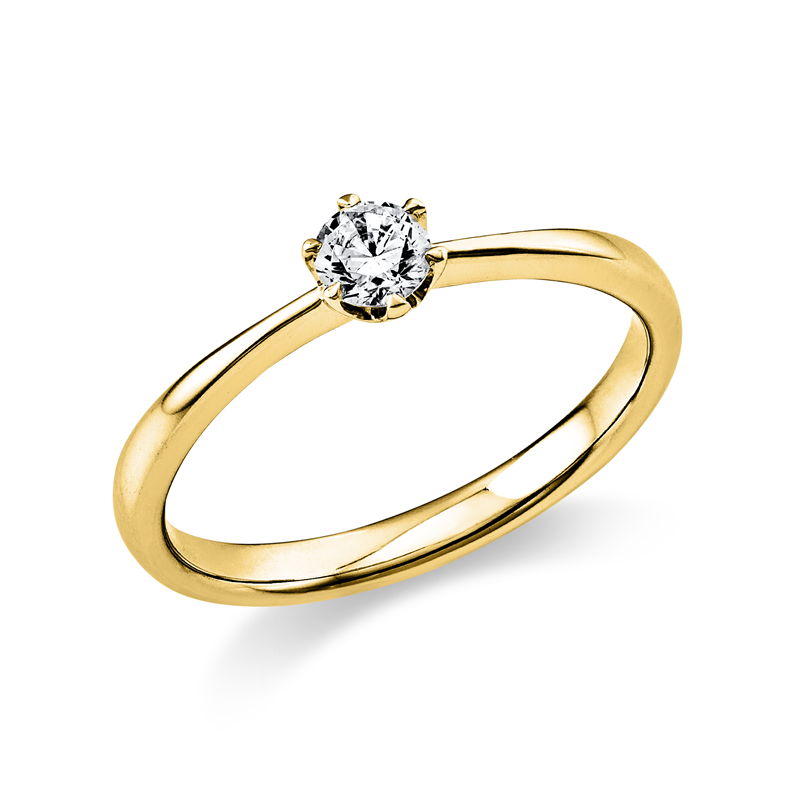 Image 90000418 - Ring 6er-Krappe 14 kt GG, 1 Brill. 0,20 ct, TW-si, Weite:51 =*=*= Unterkategorie: ...