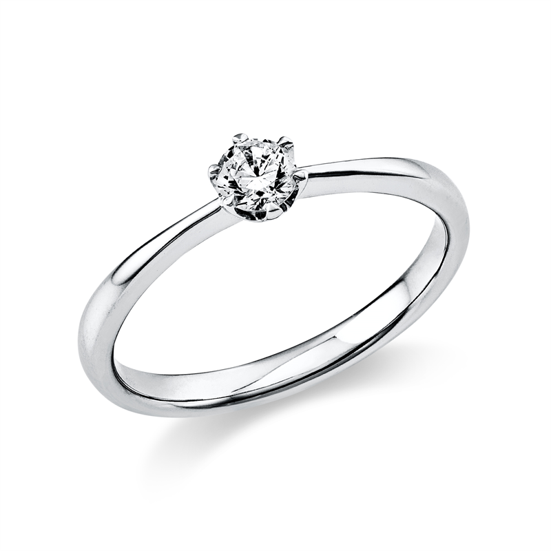 Image 90000419 - Ring 6er-Krappe 14 kt WG, 1 Brill. 0,20 ct, TW-si, Weite:50 =*=*= Unterkategorie: ...