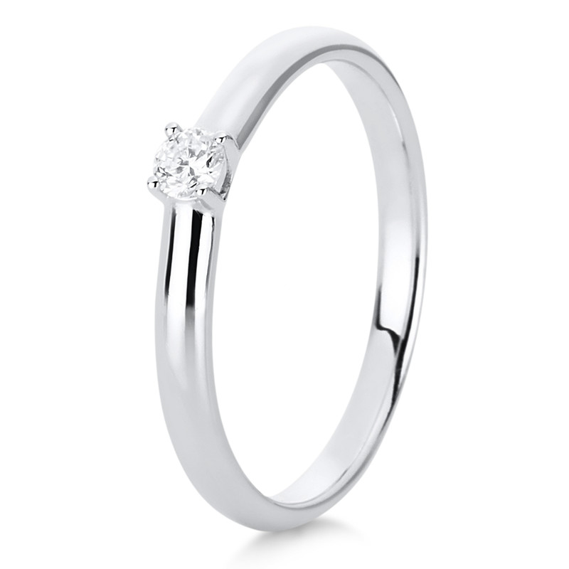 Image 90000427 - Ring 4er-Krappe 18 kt WG, 1 Brill. 0,10 ct, TW-si, Weite:54 =*=*= Unterkategorie: ...