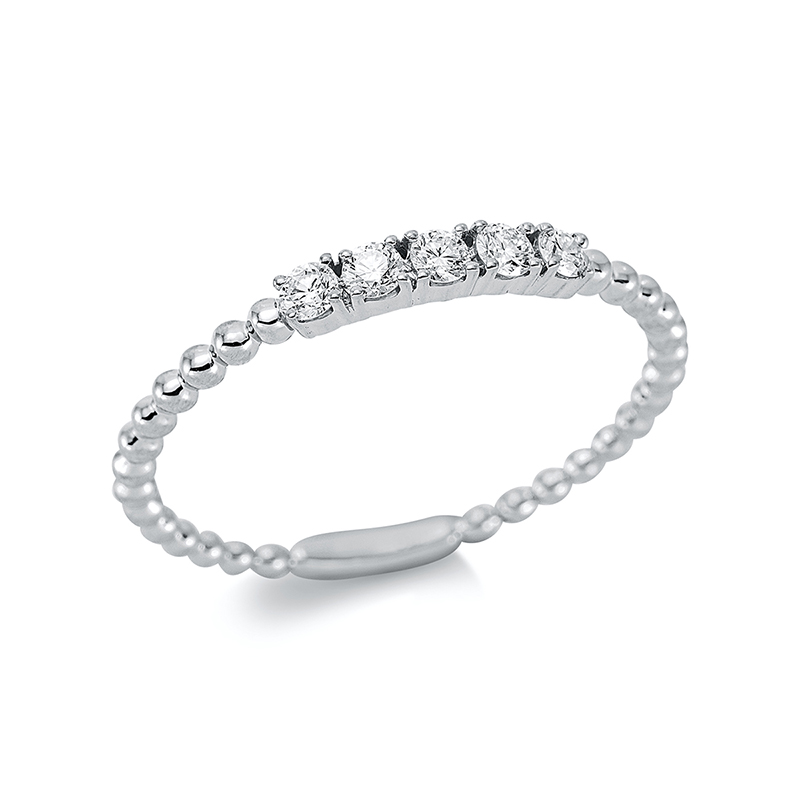 Image 90000444 - Ring 18 kt WG, 5 Brillanten 0,14 ct, TW-si, Weite:53 =*=*= Unterkategorie: Modern ...