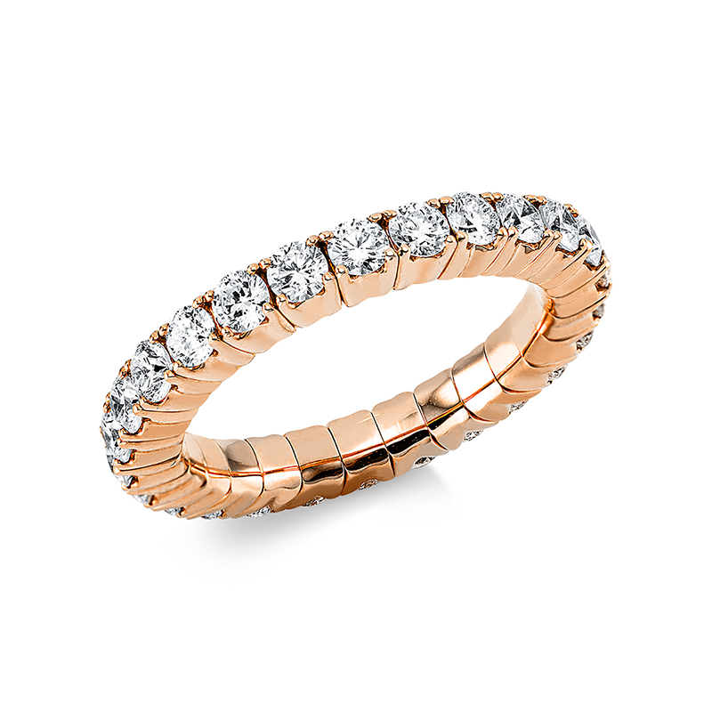 Image 90000452 - Ring 4er-Krappe 18 kt RG, Flex-Band, variabel, 26 Brillanten 2,02 ct, TW-si, B:3,2 mm, ...