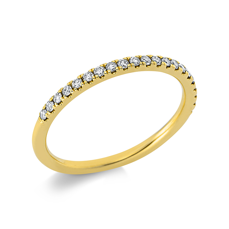 Image 90000533 - Ring 18 kt GG, 21 Brillanten 0,20 ct, TW-si, B:1,8 mm, Weite:50 =*=*= Unterkategorie: ...