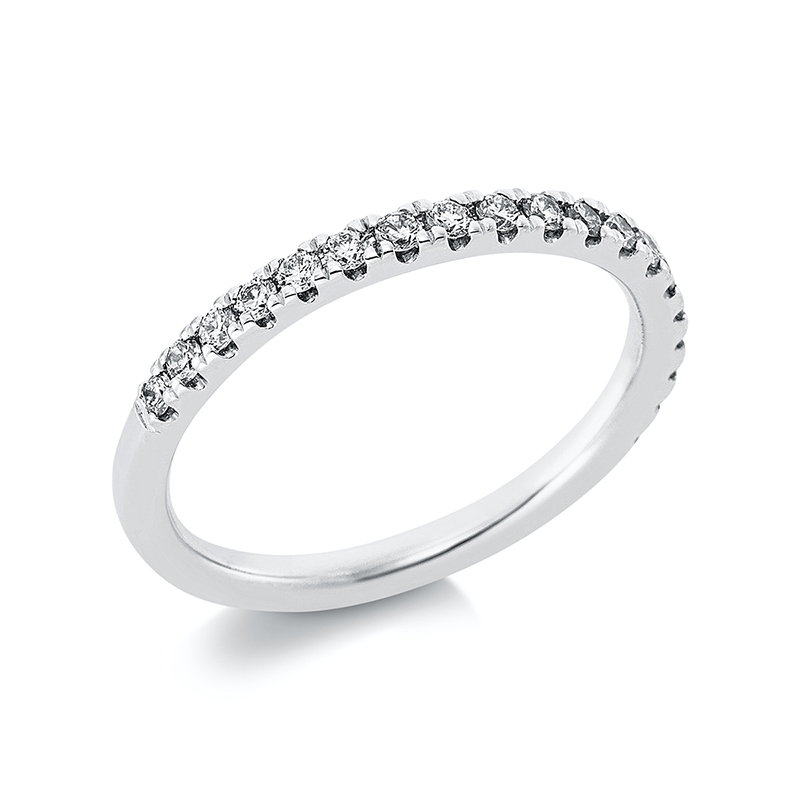 Image 90000545 - Ring 950 Pt Platin, 19 Brillanten 0,33 ct, TW-si, B:2,2 mm, ...