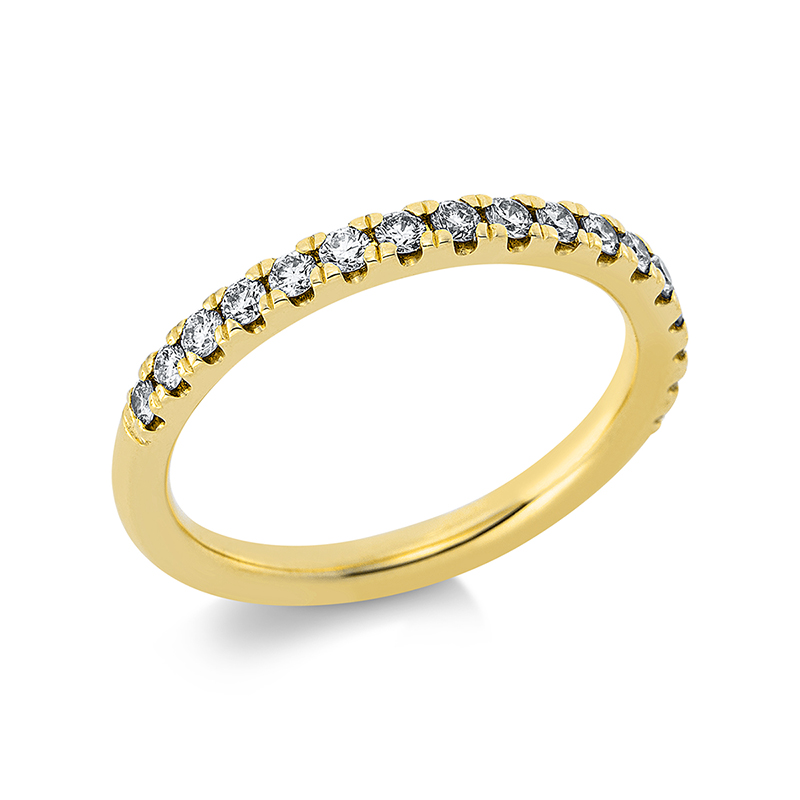 Image 90000554 - Ring 14 kt GG, 17 Brillanten 0,39 ct, TW-si, B:2,3 mm, Weite:50 =*=*= Unterkategorie: ...