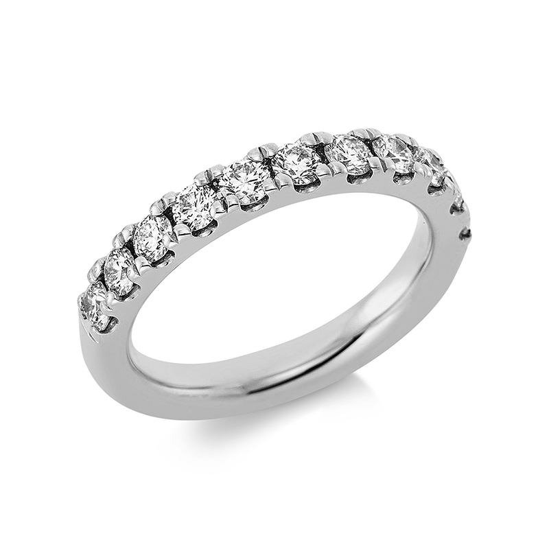 Image 90000610 - Ring 950 Pt Platin, 11 Brillanten 0,92 ct, TW-si, B:3,3 mm, ...