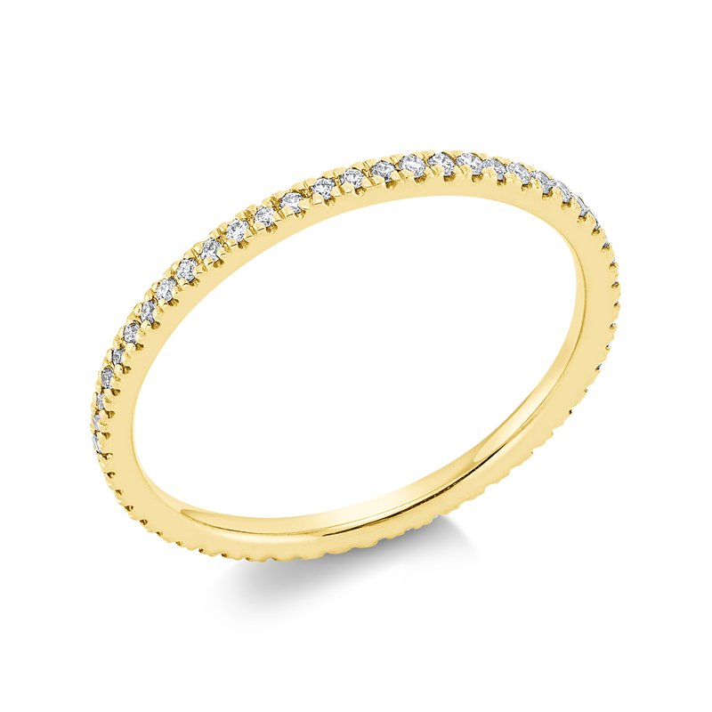 Image 90000676 - Ring 18 kt GG, 59 Brillanten 0,19 ct, TW-si, B:1,3 mm, Weite:54 =*=*= Unterkategorie: ...